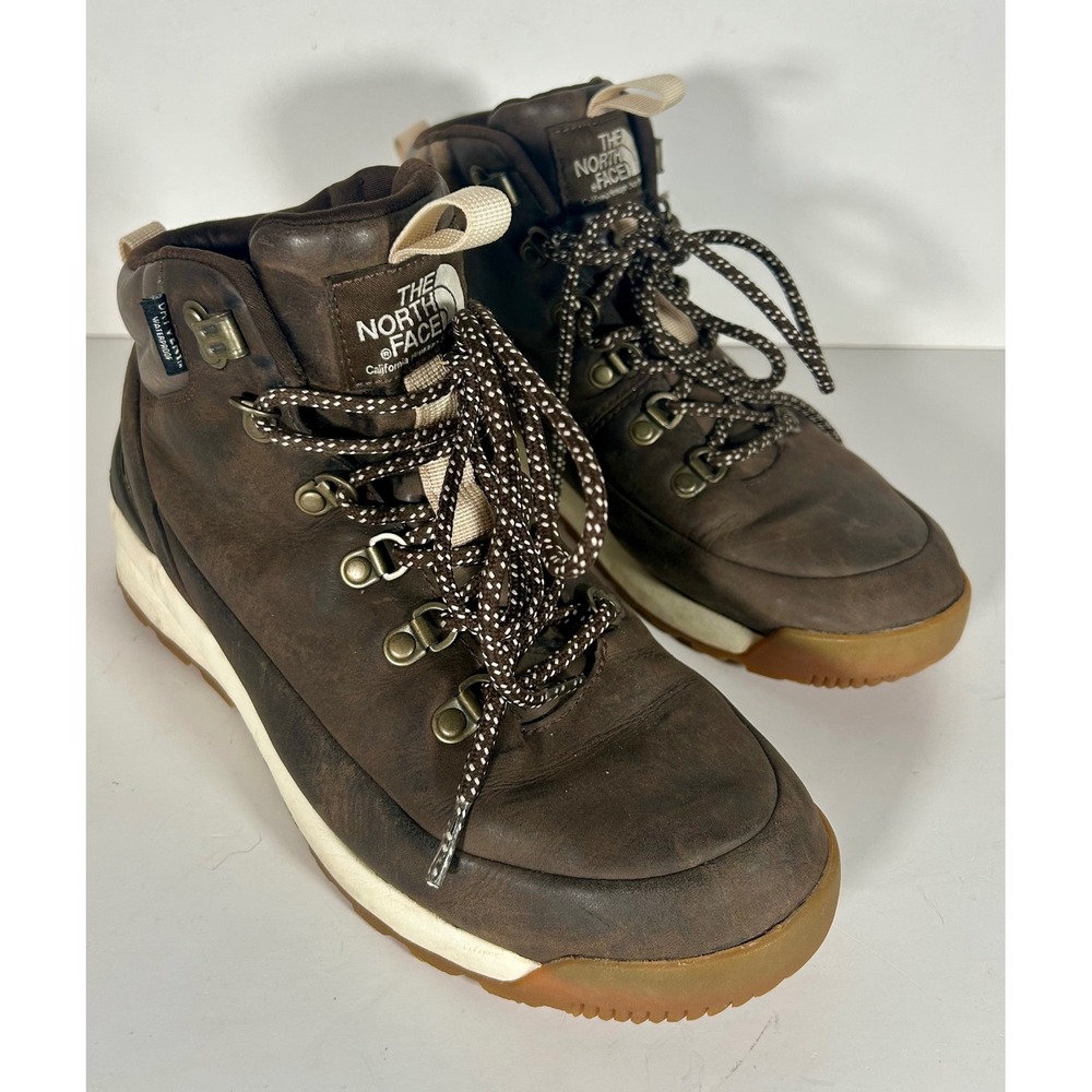 The North Face Back to Berkeley Brown Leather Waterproof Hiking Boots Womens 8.5